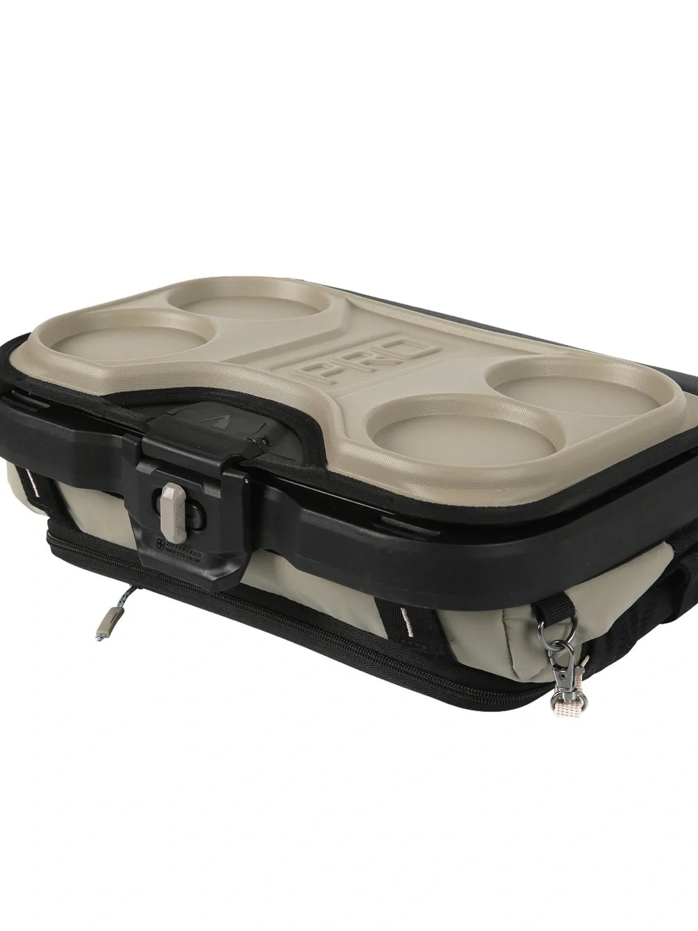 Titan Pro Cooler 40 Can Iceless Zipperless in Taupe Gray and Black